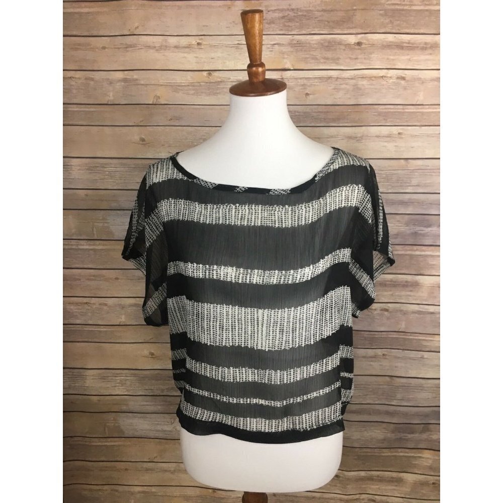 Element Live Love Grow Sheer Blouse Cross Back